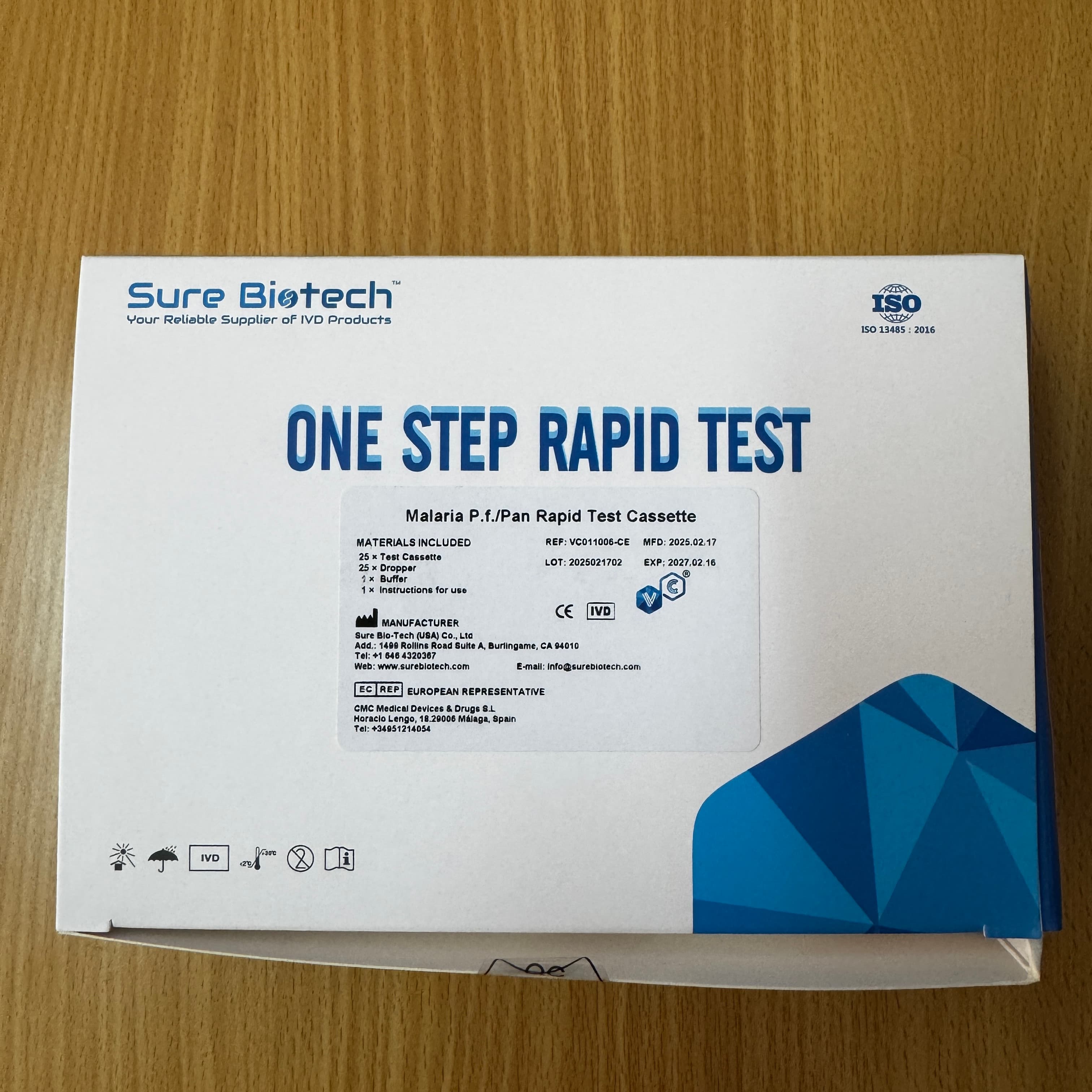 Malaria  P.f/Pan Rapid Test Cassette
