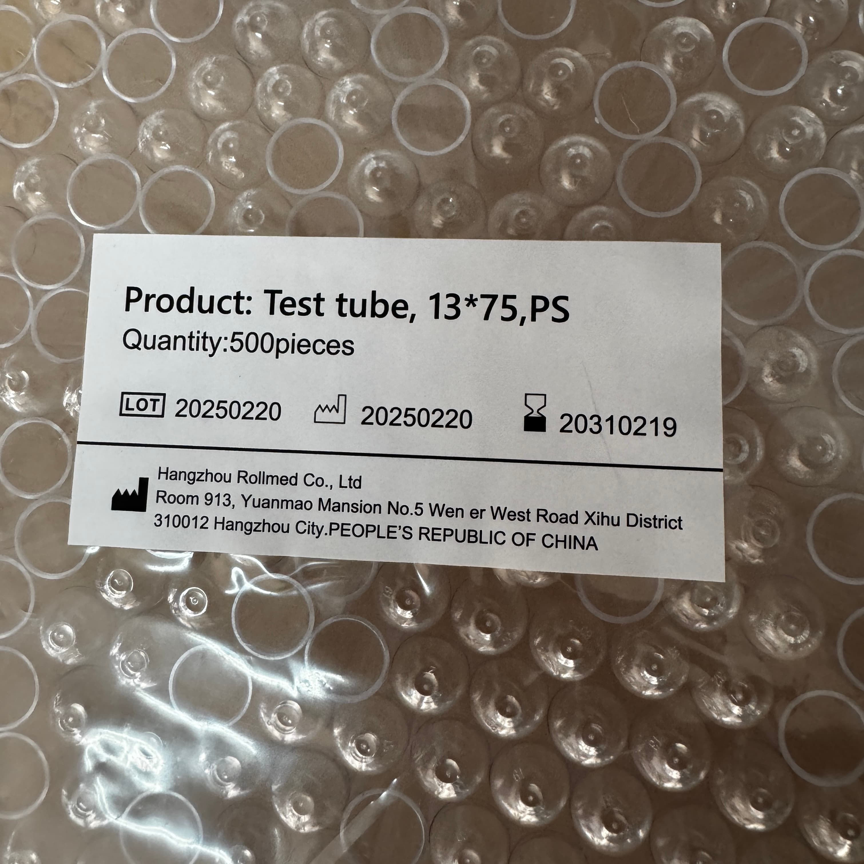 Test Tube 13*75,PS - 500 Pieces